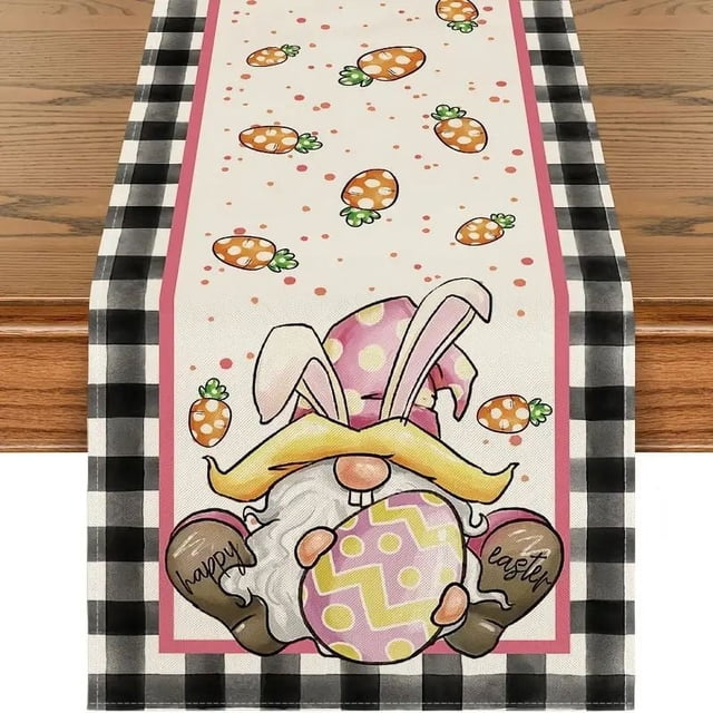 Mantel de lino para mesa de Pascua, zapatillas para correr, decoración navideña, impresión creativa, mantel de entrada de cocina
