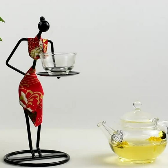 Candle Holder - Exquisite Abstract Chinese Style Elegant Candlelight Tea Holder for Living Room - Artistic Candle Holder for Zen-inspired Ambiance
