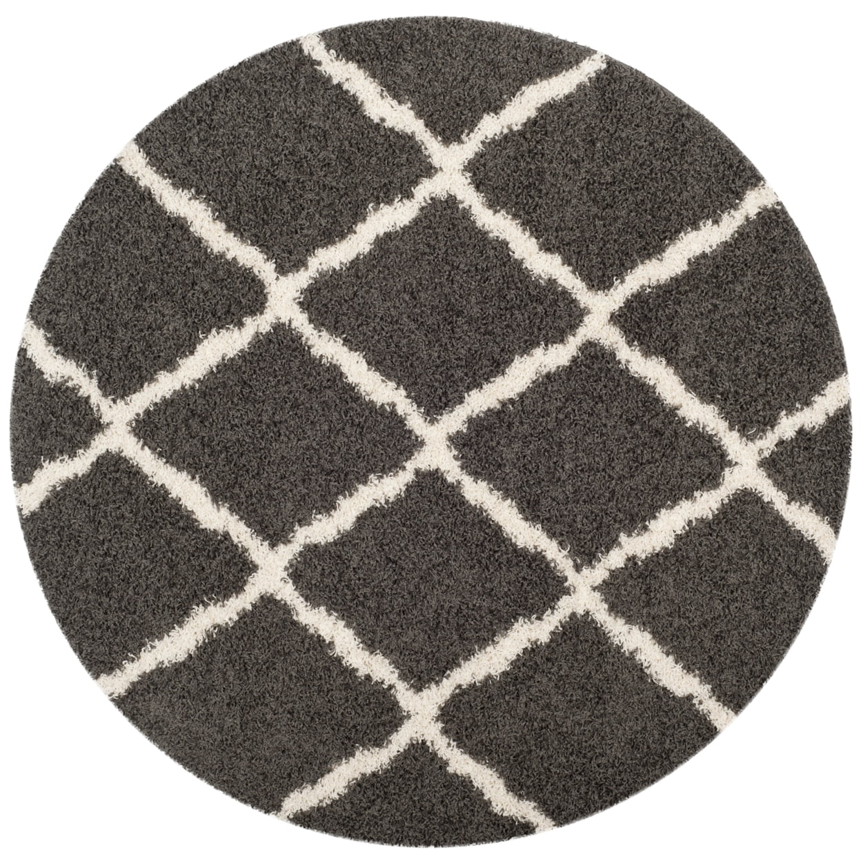 SAFAVIEH Dallas Shag SGDS257A Dark Grey/Ivory Rug