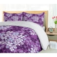 thumbnail image 5 of Ambesonne Flowers Duvet Cover Sets, Hydrangea Lilacs Field, 2-King, Pale Blue Purple White, 5 of 7
