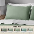 thumbnail image 5 of Mainstays Garment Washed Striped Pillow Sham, Standard, Light Green, 1 Pack, 5 of 7