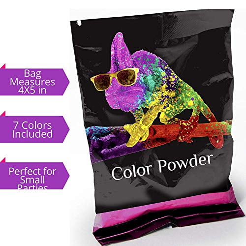 Chameleon Colors Rainbow Color Powder 7 Individual Holi Color Packets, Color Races, Parties, and Photography Smoke. Red, Orange, Yellow, Green, Blue, Magenta, Purple Powder. - Walmart.com