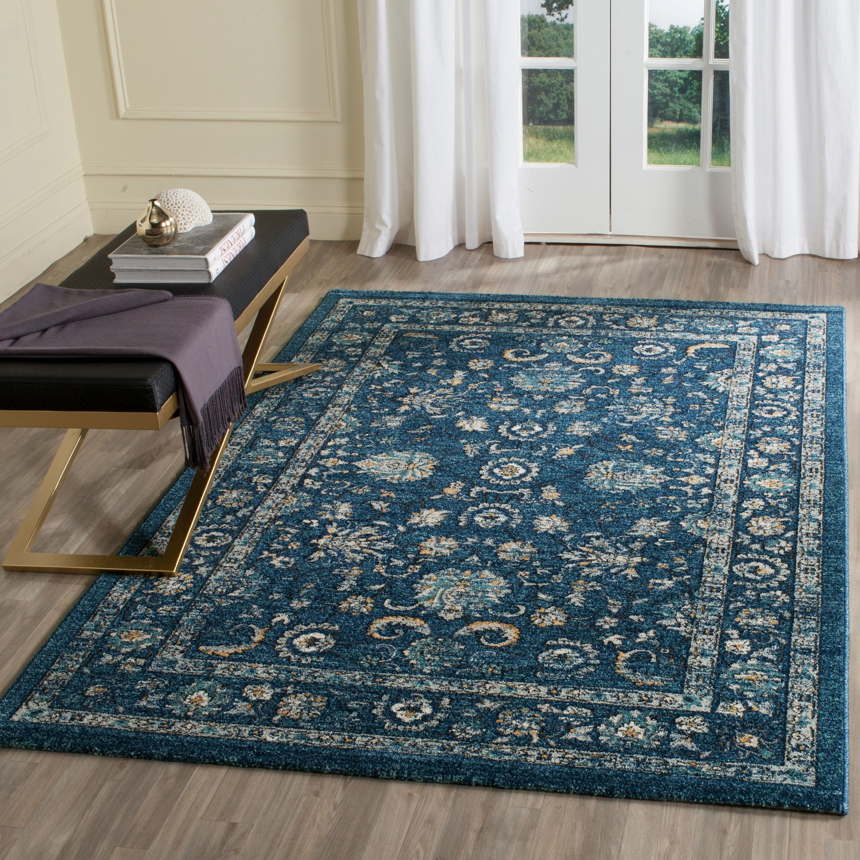 Safavieh Carmel Michelle Floral Bordered Area Rug or Runner Walmart