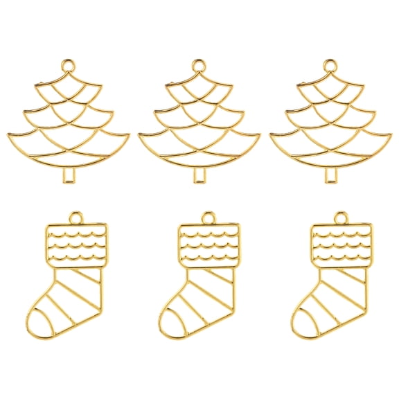 OUNONA 20-Piece Jewelry Pendant Making Kit with Alloy Frames and Crafting Tools for Christmas and Holiday Projects