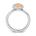 thumbnail image 2 of 925 Sterling Silver Stackable Rose Gold-plated Oval Ring Eternity Band Size 10, 2 of 6