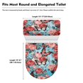 thumbnail image 6 of HELLHERO Butterflies and Red Roses Fashion Elastic Fabric Toilet Seat Cover Replacement Soft Durable Toilet Lid Cover Elastic Edge for Indoor Home, 6 of 6