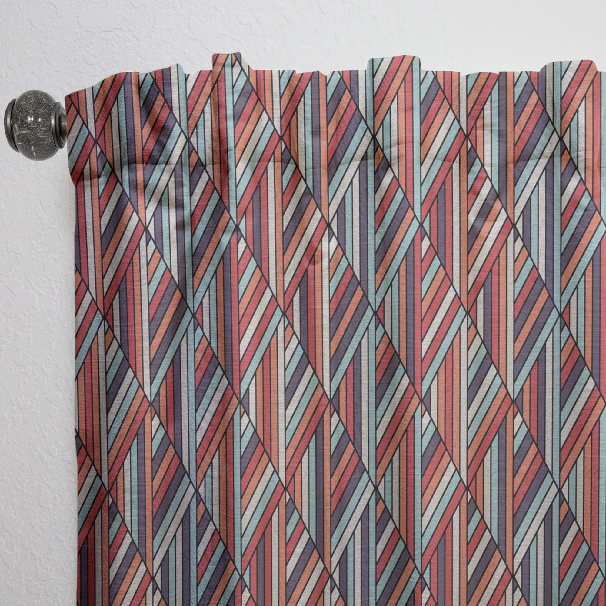 Designart 'Geometric In Op Art Design Pattern' Modern Curtain Panel