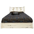 thumbnail image 5 of Homestead Collection Platform Bed w/ Storage, California King w/ Laser Engraved Wolf Design, Ready to Finish, 5 of 7
