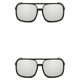 thumbnail image 2 of Gafas ópticas Jumpingount con montura negra Protección de moda marco grande para protección de ojos Type2 NO2, 2 of 6