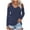 Navy, variant on LEAVINGSUO Long Sleeve Shirts for Women, Fall Womens Tops Women V-Neck Sleeve Off Shoulder Sleeve Loose T-Shirt Blouse Pullover Tops