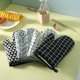 thumbnail image 4 of Guantes de algodón y lino para horno, guantes para microondas, guantes de aislamiento térmico, gran oferta, guantes para horno, guantes antiescaldado (3 uds, color aleatorio) JAMW Sencillez, 4 of 4