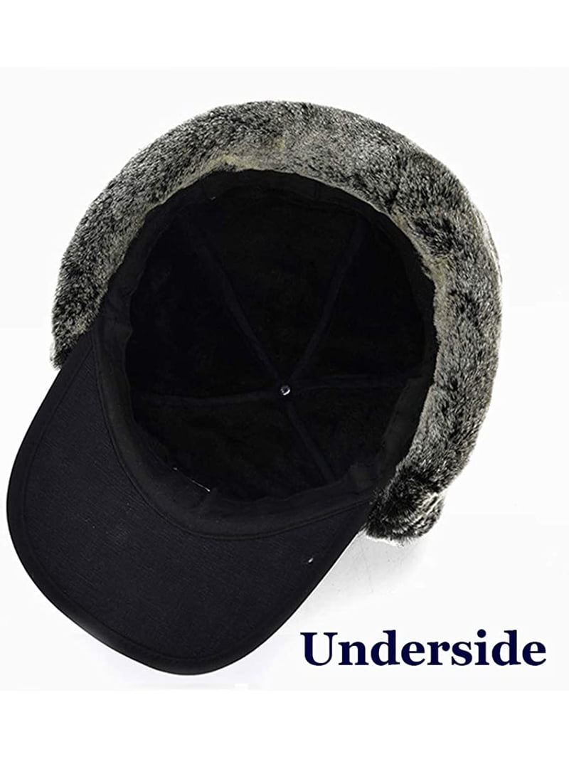 RATS BOMBER CAP（BLACK） GRNSHTS Winter Warm Facemask Cap, 3 in 1 Bomber Hat with Full Face