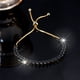 thumbnail image 5 of Pulsera de piedra de circón azul para mujer, joyería de boda ajustable de Color dorado bonito para mujer, 5 of 5
