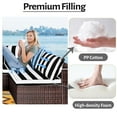 thumbnail image 5 of Outdoor Sectional Replacement Cushion Set, 14 Pcs Waterproof Patio Sofa Cushions 4" Foam High-Density Couch Cushion for 6-Seat Sectional Rattan Conversation Sets(Liner&Cover) (Black and white), 5 of 7