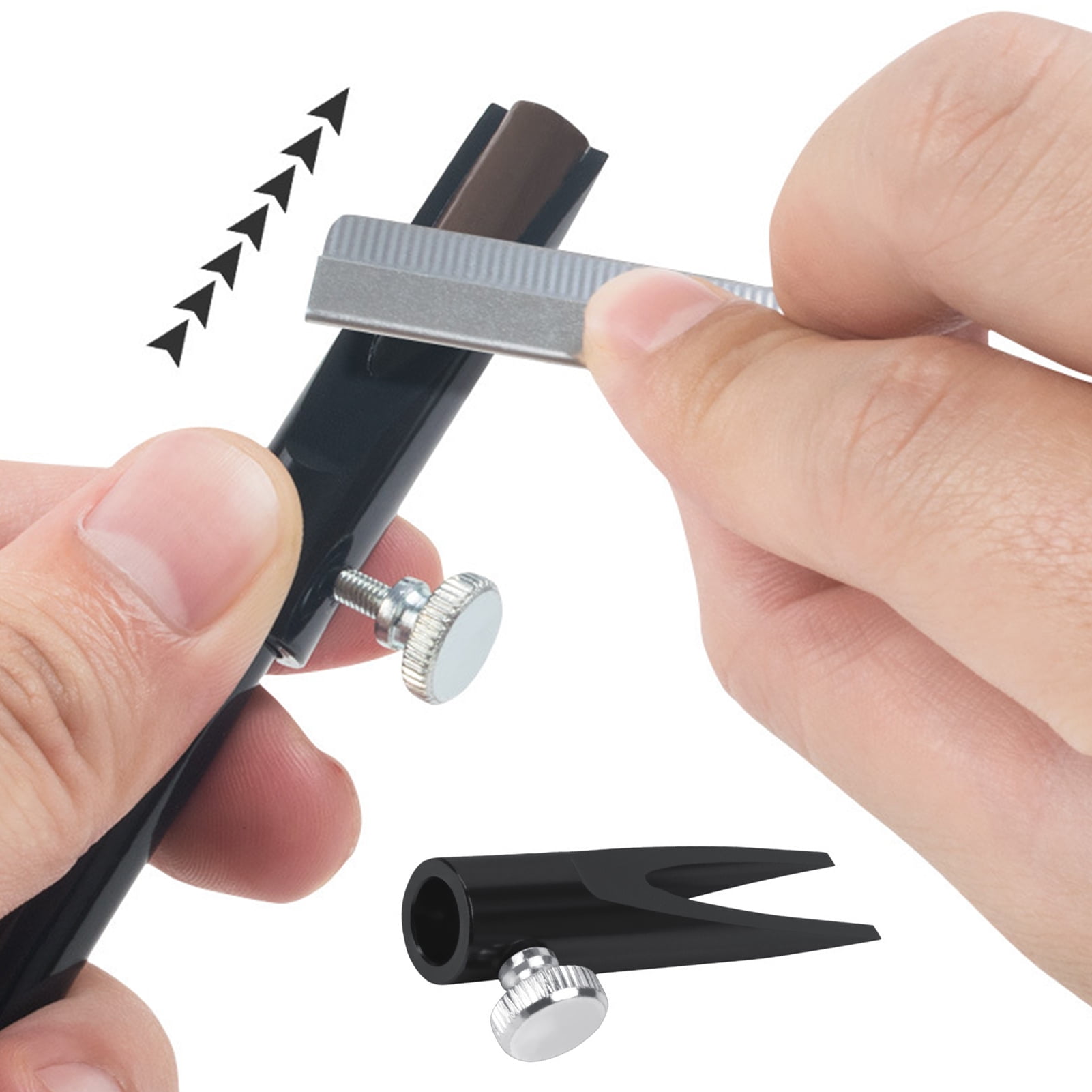 Eyebrow Pencil Sharpener Multifunctional Doublesided Easy to Use Card Slot Wide Application