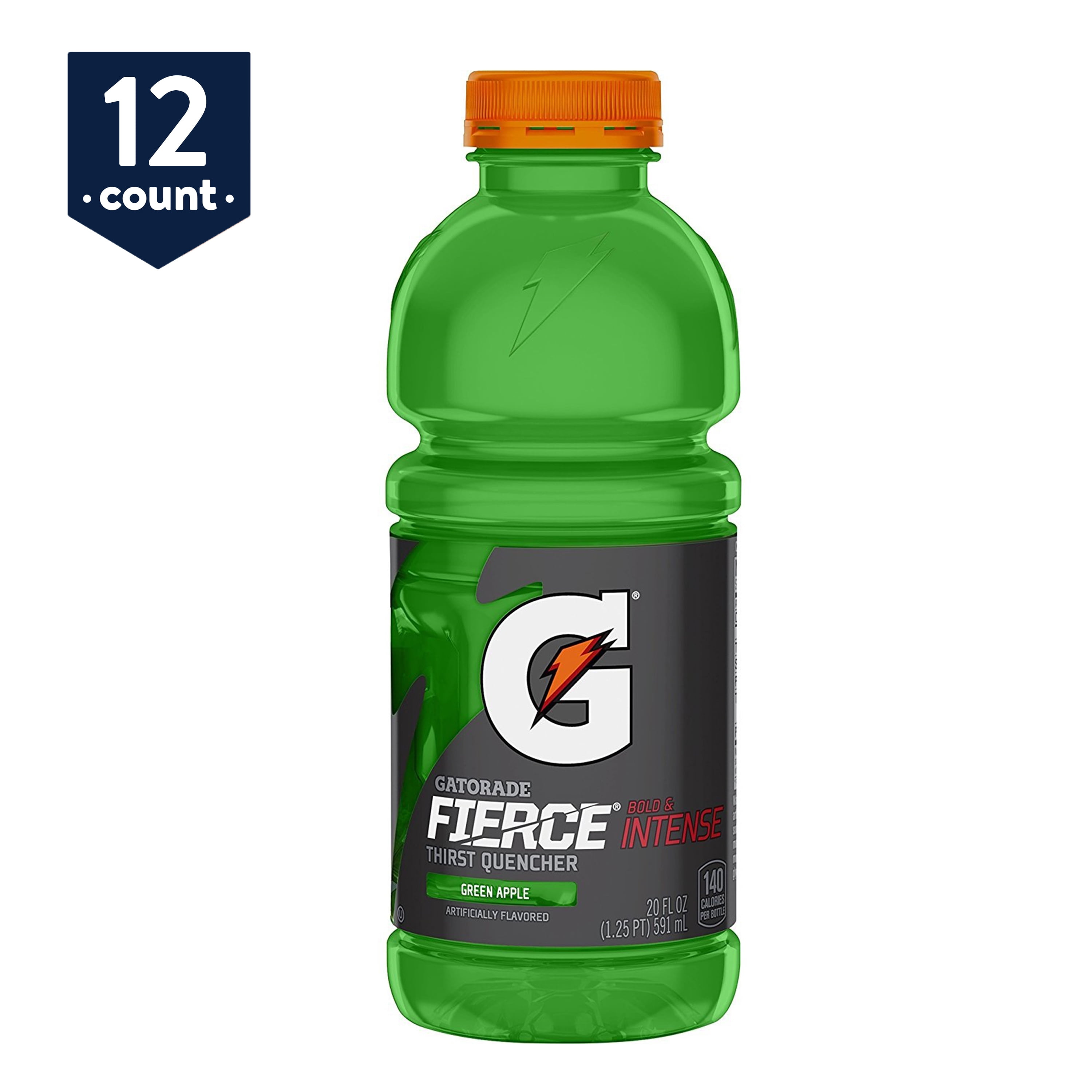 20 Oz Gatorade Water Bottle Green W/ Orange Lid Brand New