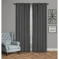 thumbnail image 1 of Safdie & Co. Curtain 2PK 84L Blackout Textured Charcoal, 1 of 2