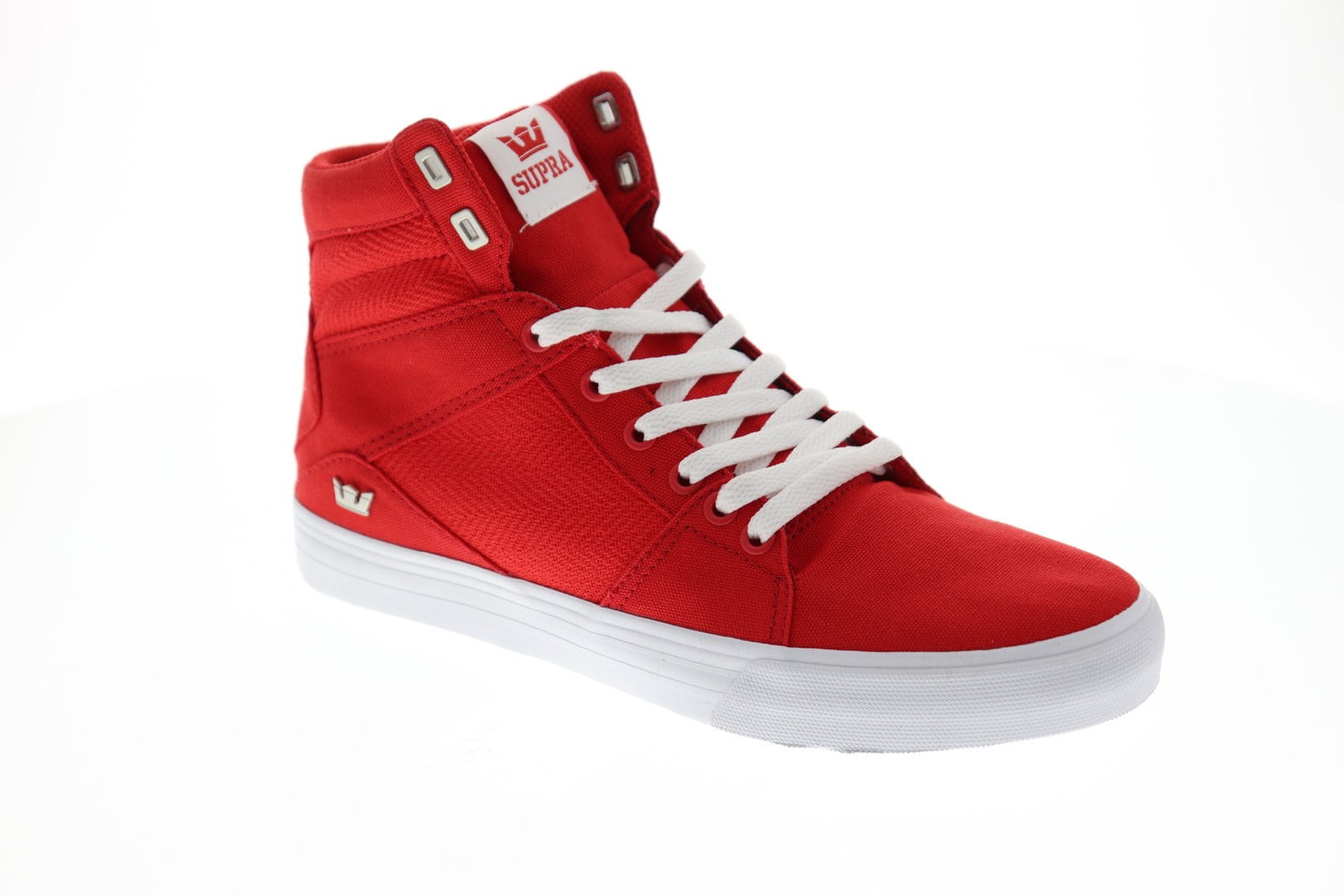 Supra Aluminum Mens Red High Top Athletic Surf Skate Shoes - Walmart.com