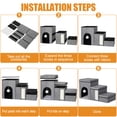 thumbnail image 2 of YUWENUS Dog Step Stair, 3-Step Pet Stairs with Storage Boxes, 17" Folding Dog Ramp Ladder for Small Medium Dogs, 2 of 8