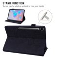 thumbnail image 4 of Dteck Retro Flower Pattern Leather Case for Samsung Tab S6 10.5" SM-T860 T865,Folio Flip Kickstand Card Holder Strap Shockproof Cover 10.5 inches,Black, 4 of 6