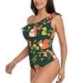 thumbnail image 2 of Wukai Forest Squirrel Chic One Shoulder Swimwear with Ruffle Design and Tummy Control Skirt: Fashionable, Supportive, Comfortable for Beach-Large, 2 of 7