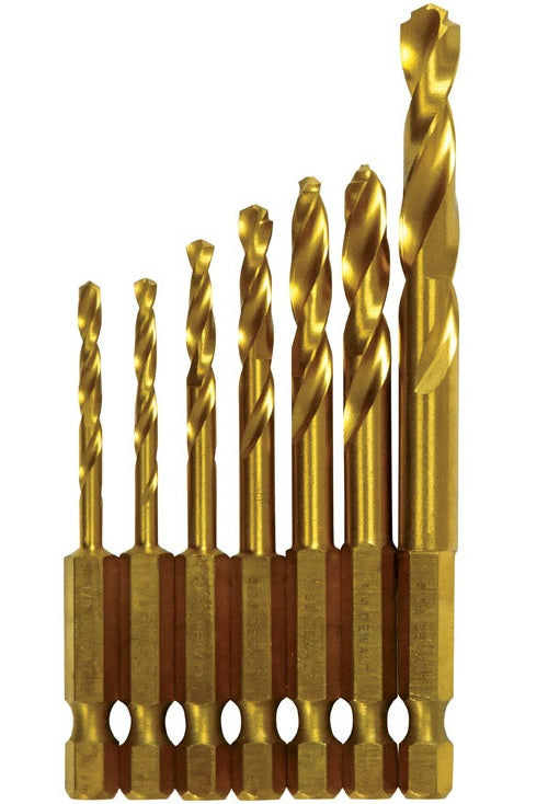 DeWalt DD5157 Impact Ready Drill Bit Set, 7 Piece, Titanium