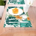 thumbnail image 5 of YFYANG Washable Heat-Resistant Placemats, 70% PVC/30% Polyester, Watercolor Tropical Plant Flowers Kitchen Table Mat, 12" x 18" 1 Piece, 5 of 6