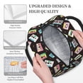 thumbnail image 3 of Rateoe Colorful Retro Tape Pattern Lunch Bag Women, Lunch Box, Lunch Bag, Small Leakproof Lunch Tote Large Capacity Reusable Insulated Cooler Lunch Container, 3 of 6