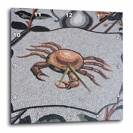 3drose, Italy, Naples. Galleria Umberto 1. Ornate Marble Mosaic Floor., 15x15 Wall Clock
