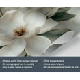 thumbnail image 4 of White Magnolia Flower Wall Mural, Vintage Floral Art Mural Wallpaper, Abstract Gray And White Marble Texture Large Wallpaper For Bedroom Living Room Wall Decor 110"W x 79"H (Not Peel and Stick), 4 of 6