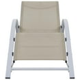 thumbnail image 3 of vidaXL Chaises Longues 2 Pcs avec Table Aluminium Crème, 3 of 5