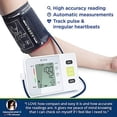 thumbnail image 3 of Clinical Automatic Upper Arm Blood Pressure Monitor - Accurate, FDA Approved - Adjustable Cuff, Large Screen Display, Portable Case - Irregular Heartbeat & Hypertension Detector by Generation Guard, 3 of 8