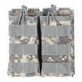 thumbnail image 1 of Uxcell Outdoor Multipurpose Open Top Double Pouch for Outdoor Activities Gray Camouflage, 1 of 6