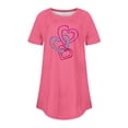 thumbnail image 3 of FAIWAD Tuniques à Manches Courtes pour Femmes, Col Rond, Blouses Amples, T-shirts Graphiques avec Cœur Mignon, 3 of 3