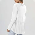 thumbnail image 4 of Patlollav Womens Long Sleeve T-Shirt Autumn Blouse Pullover Tops White L, 4 of 6