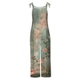 thumbnail image 5 of Kmdttou Women Wide Leg Cargo Pants Print Sleeveless Two Pocket Casual Overalls Jumpsuit Jumpsuit Pants, 5 of 6