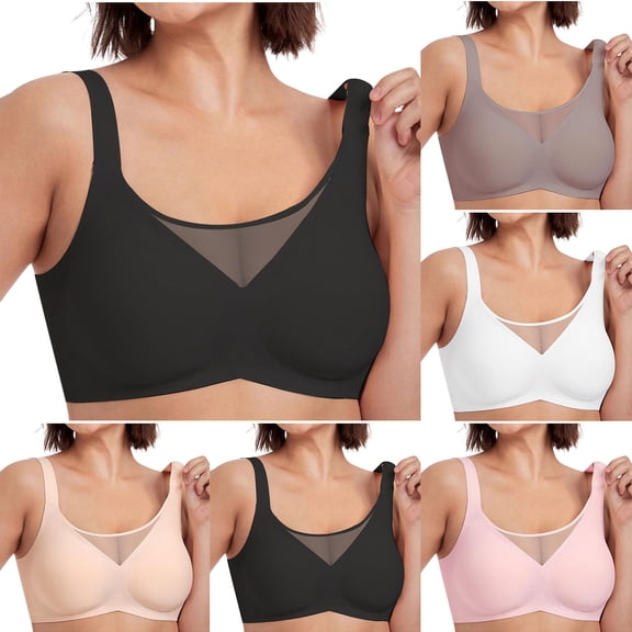 Agkizg for Womens Plus Size Bra,Women's Nursing Bra Maternity Sleeping Underwear Large Size Large Cup No Underwear Women Daily Bra,Sizes M-5XL