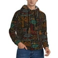 thumbnail image 2 of Lsque Polynesian Turtles Pattern Casual Men's Hoodie,Hooded Sweatshirt with Kangaroo Pocket,Pullover Hoodie-X-Large, 2 of 7
