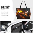 thumbnail image 5 of Yiaed Cool Fire Man Print Large Capacity Beach Travel Bag - Waterproof Zipper Vacation Tote for Sandproof Storage, and Camping, 5 of 5