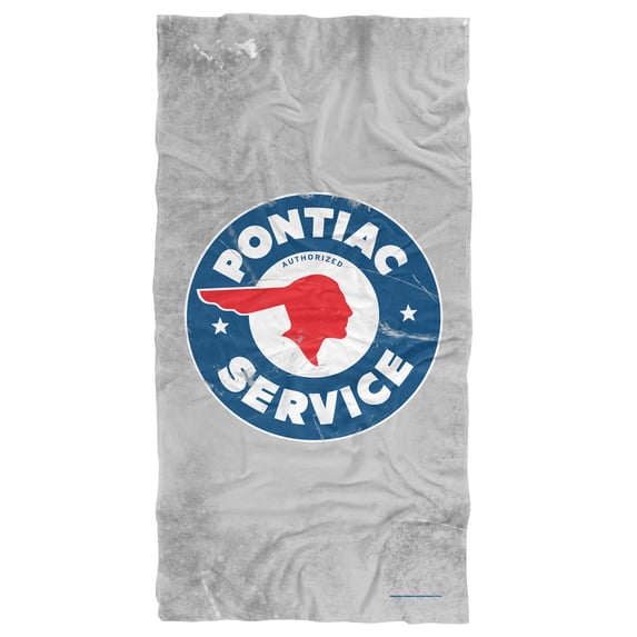 Pontiac Beach Towel, 30'x60' Service Old Sign Beach Towel