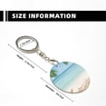 thumbnail image 3 of Naloa Starfish in Beach Print Round Keychain Keychain Key Ring, Key Tag, Key Chain Bulk for Gift Accessories (Round), 3 of 7