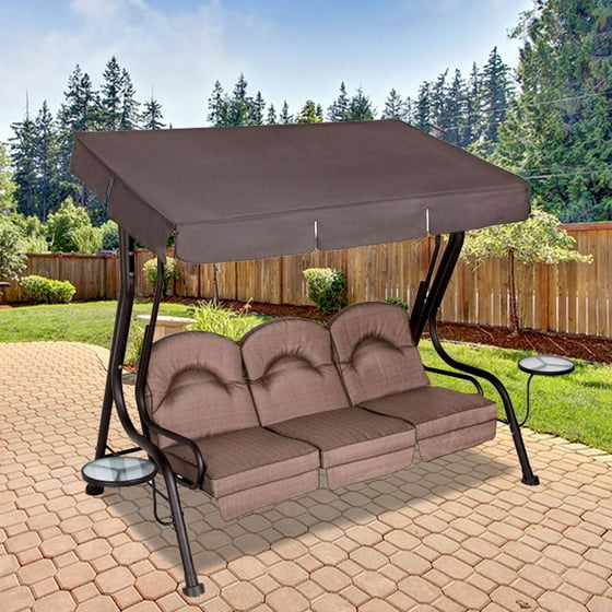 Garden Winds Replacement Canopy Top For Ace Deluxe 3 Person Swing Brown