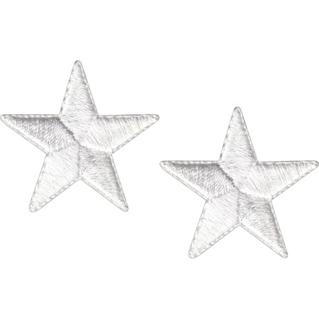 Small Solid Star - 1 3/8" - 2 for The Price of ONE!! - Embroidered Iron On or Sew On Patches