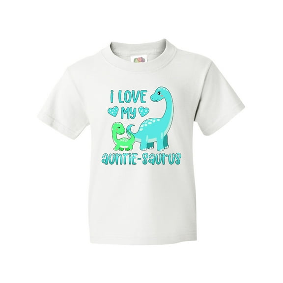 Inktastic I Love My Auntie-saurus Cute Brontosaurus Family Youth T-Shirt