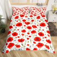 thumbnail image 3 of Poppy Bedding Duvet Cover Set Twin Size Floral Flower Blossom Printed Bedding, 3 of 6