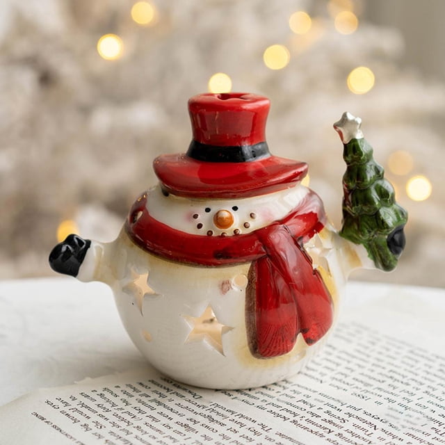 Juguetes Suministros Regalos Cerámica Elk Mushroom Papá Noel para dormitorio Escritorio de noche Yotijar Decoraciones navideñas