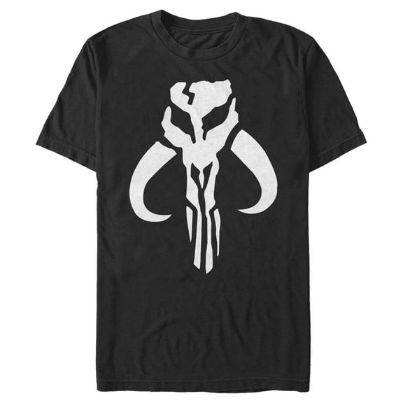 Men's Star Wars Mandalorian Skull Logo  Graphic Tee Black 5X Large