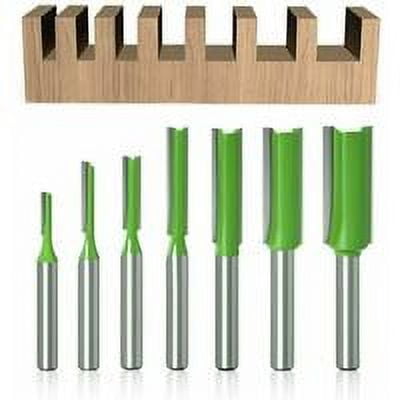 Desiderio Fresa recta con vástago de 6 mm, fresa recta para madera, herramienta de carpintería de carburo de tungsteno, 3 mm, 4 mm, 5 mm, 6 mm, 8 mm, 10 mm, 12 mm
