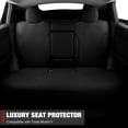thumbnail image 2 of Ikon Motorsports Seat Cover Cushions Compatible With 2020-2024 Tesla Model Y 4-Door, V1 Style Black Suede Leather 1st 2nd Row 5-Seat Seat Cover Cushion Protectors, 2 of 9