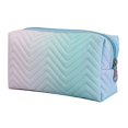 thumbnail image 1 of Women's Gradient Pu Leather Cosmetic Bag - Travel Portable Wash Bag For Makeup Storage, 1 of 5